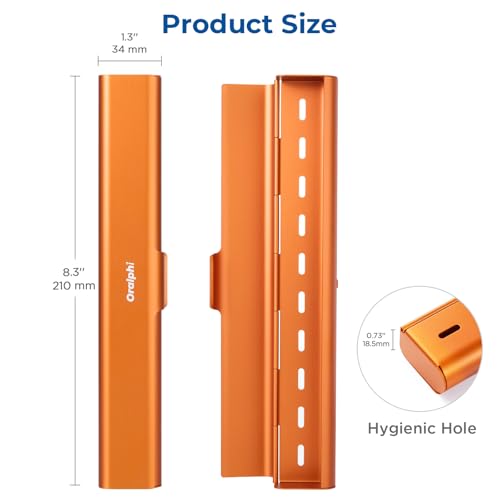 Aluminum Toothbrush Travel Case (Orange / 1 Pack (Standard))