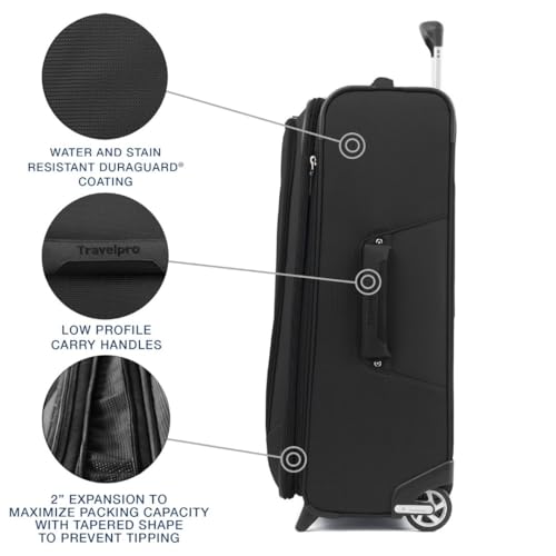 Maxlite 5 Softside Checked Luggage Upright (Checked-Medium 26-Inch / Black)