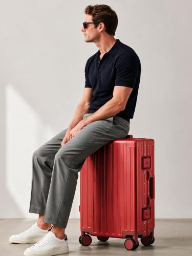 All Aluminum Carry On Luggage (Red / Carry-on)