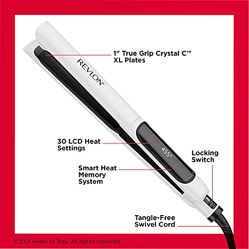 Crystal C + Ceramic Digital Hair Flat Iron (1 inch)