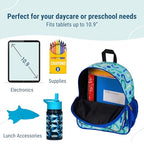 12 Inch Toddler Backpack for Kids (12 x 10 x 4.5 inches / Confetti Blue)
