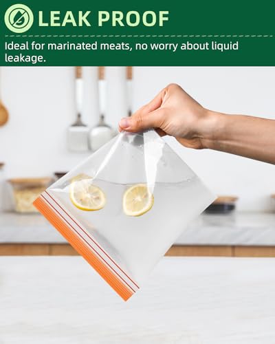 20 Pack Stand Up Reusable Freezer Bags (Multicolor / 20 Pack - 8 Gallon, 7 Sandwich, 5 Snack Bags)