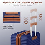 3pcs Luggage Set (Blue / 3PCS/20 in/24 in/28 in)