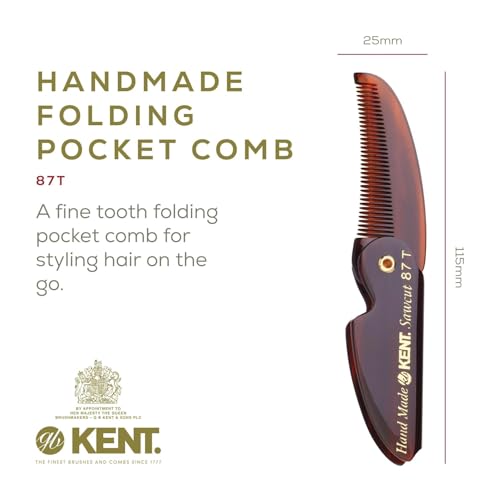 87T Combo Handmade Folding Pocket Comb for Men (Pack of 2 / Combo)