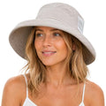 UVCoolix UPF 50+ Wide Brim Ponytail Sun Hat (Medium / Grey)