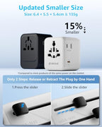 Pro” Universal Travel Adapter 3 USB (3C+2A 35W / White)