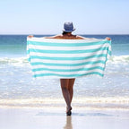 2 Pack Microfiber Beach Towel (2 Pack- Blue Green / 75”x 35”)