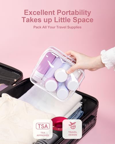 Travel Size Toiletries 8 Pack (3oz bottle 1oz jar / Lavender)