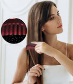 Dandruff Comb Removal Hollow Fine Tooth Scalp Detox Hair Care Tool 2PC (2PC Black+Red)