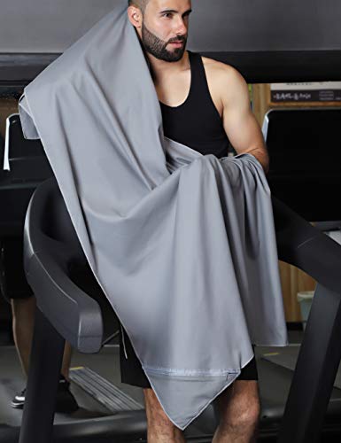 Microfiber Towel Quick Dry Camping & Travel & Gym Towel. Compact (Gray / 72.00" x 40.00")