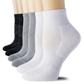 6 Pack Women's Ankle Socks with Cushion (Medium / Black+white+grey)