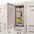 3 Shelf Hanging Closet Organizer with Half Compartment (Ivory White / 12 ¾”W x 12 ¾”D x 32”H)
