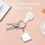 Key Finder Bluetooth Tracker Locator Pairs with Apple Find My (WHITE-1PCS)