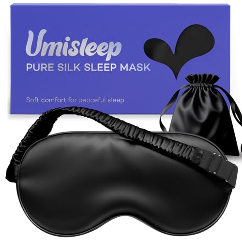 Sleep Mask 100% Pure Mulberry Silk (Black)