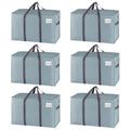 6 Pack Heavy Duty Moving Bags (6 Pack / Light Blue Matte)