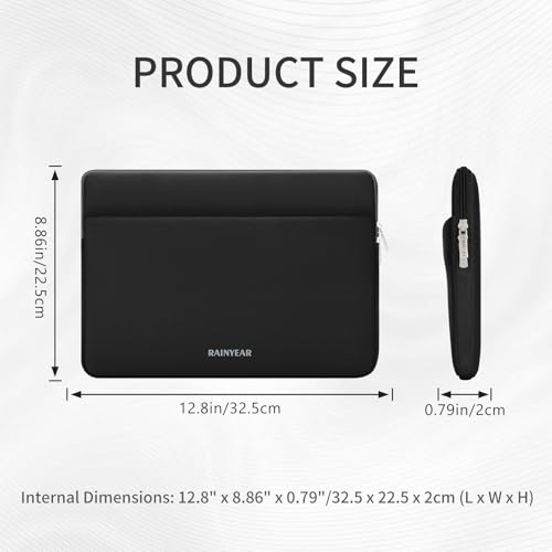 RAINYEAR Laptop Sleeve Case 11 (11-13 inch / Black)