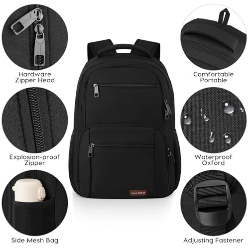 Backpack for Men and Women (Black / 15.6 Inch)