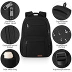 Backpack for Men and Women (Black / 15.6 Inch)