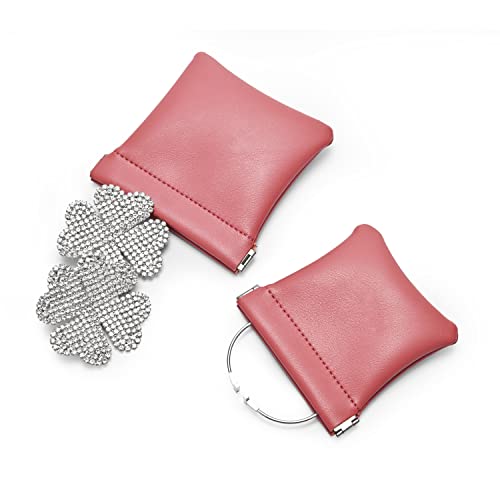 PU Leather Travel Jewelry Pouch (Pink / 4.21"x4.33")