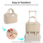 Hanging Travel Toiletry Bag with Jewelry Organizer (Apricot)