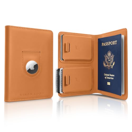 Passport Wallet with Holder for AirTag (Honeywood)