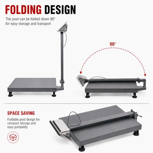 700LB Weight Computing Postal Scale Digital Floor Large Platform Warehouse Shipping LB Price Calculator Luggage Package Shipping Mailing Postal Scale with Accurate LB
