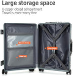 feilario 20in Aluminium Frame PC Hard Shell Spinner Wheels Luggage, Built-In - Image 5