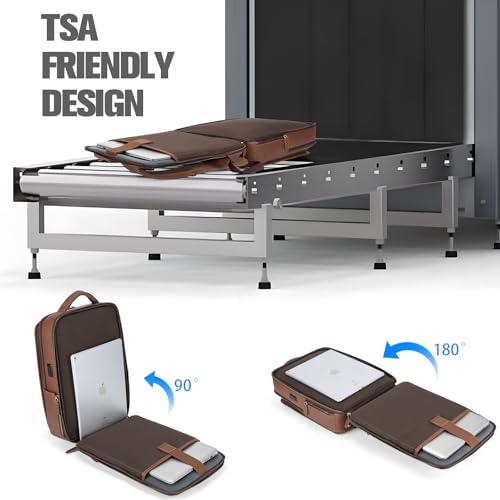 Leather Laptop Backpack (Brown)