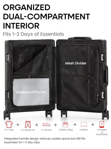 All Aluminum Carry On Luggage (Black / Carry-on)