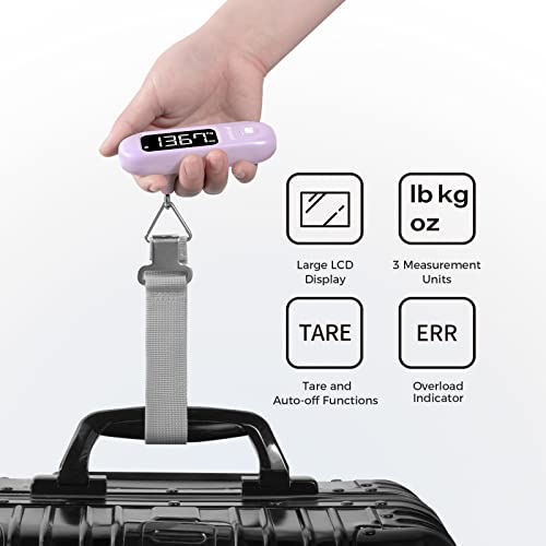 Digital Luggage Scale for Travel (Purple)