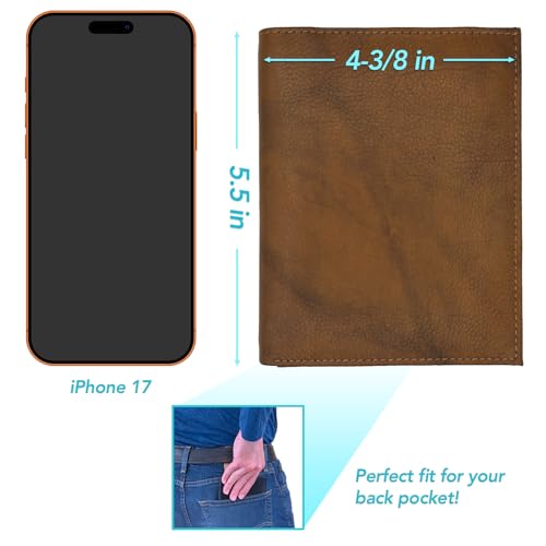 Deluxe Personalized Monogrammed Antique Saddle RFID Leather Passport Wallet (Antique Saddle / Deluxe)