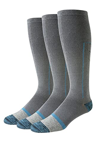 Men's Knee High Graduated Compression Socks for Circulation (8-12 / Grey)