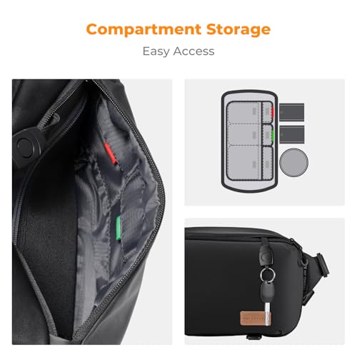 2 in 1 Camera Sling Bag (09 Black Medium)