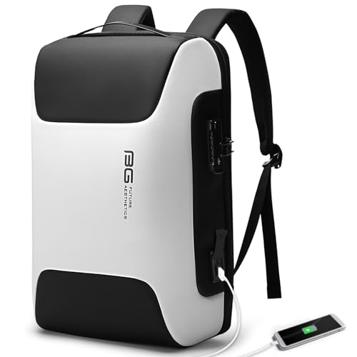 Business Laptop Backpack Fits 15.6 Inch Notebook (White)
