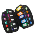 USB Flash Drive Case Organizer Premium Soft Neoprene Storage Holder with 20 Slots and 20 Label Tags for Thumb Drives (20 slots)