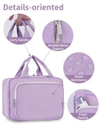 Hanging Toiletry Bag for Women (A-Purple / Medium)