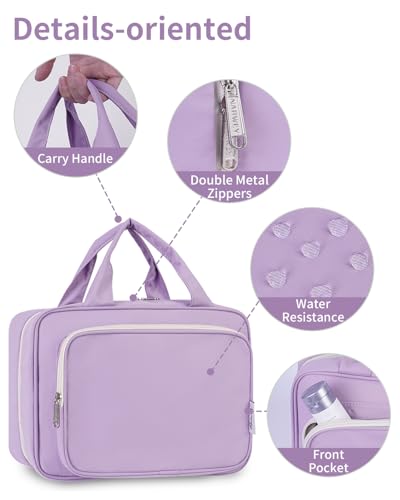 Hanging Toiletry Bag for Women (A-Purple / Medium)