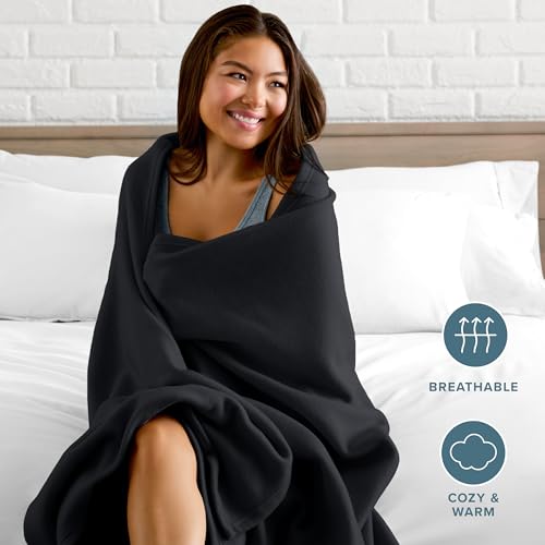 Polar Fleece Blanket (Full/Queen / 04 - Black)