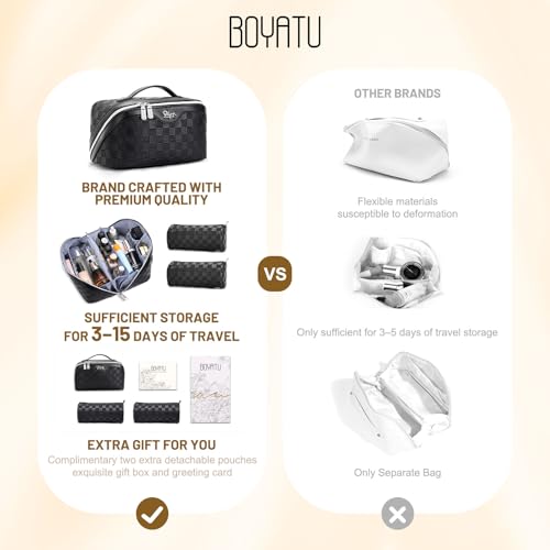 Travel Makeup Bag Organizer (01-Black)