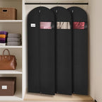 72 Inch Dress Bags for Gowns (Black / 72'' - 3PCS)