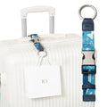 Travel Carry Strap with Ring Hooks and Buckle (Azure Ocean)