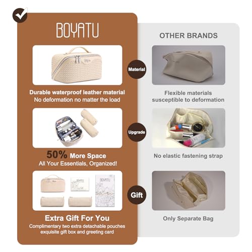 Travel Makeup Bags for Women (03-B-Apricot)