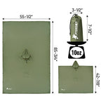 Hooded Rain Poncho for Adult with Pocket (Green)