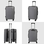 Luggage Sets 3 Piece (20/24/28 / 5pcs Metallic Grey)