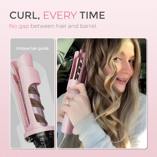 Automatic Rotating Curling Iron (1 inch / Pink)