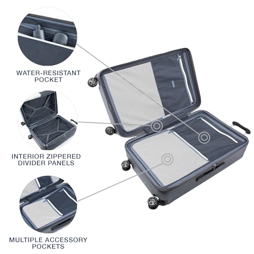 Platinum Elite Hardside Checked Luggage (Checked- Large 28-Inch / Vintage Grey)