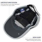 Reflective Foldable Running Hat for Men Women (7-7 5/8 / Black)