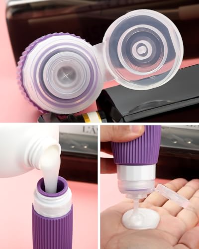 Travel Bottles 8 Pack (Bottle 3oz Jars 3oz / Violet)