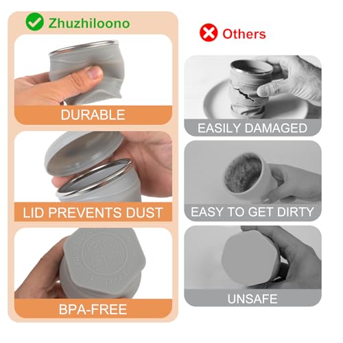 Collapsible Cup with Lid (Elegant Gray)