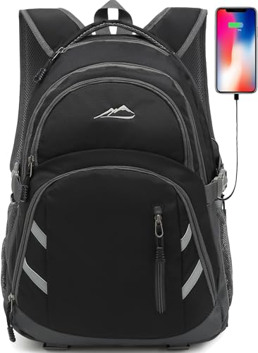 Extra Large Backpack Bookbag for College Laptop Travel (17 Inch / Classic Black)